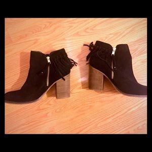 ALDO black suede booties