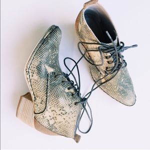 Free People x Farylrobin Snakeskin Booties