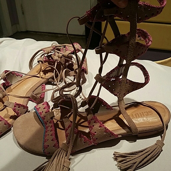 SCHUTZ Suede Sandals