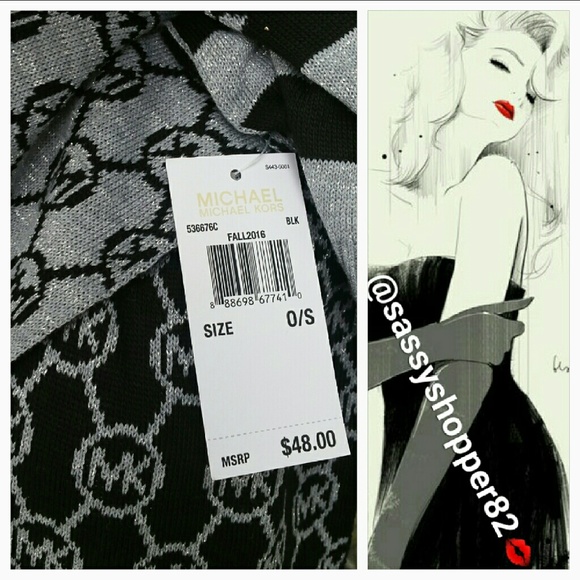 🚨GONE🚨METALLIC MICHAEL KORS SCARF NWT - Picture 3 of 4