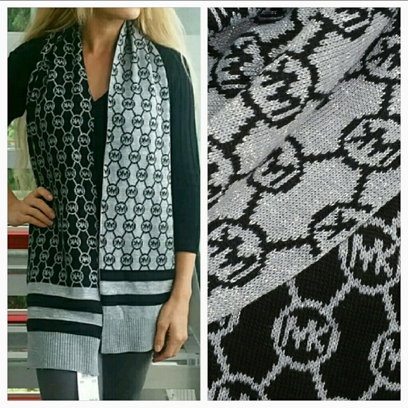 🚨GONE🚨METALLIC MICHAEL KORS SCARF NWT - Picture 4 of 4