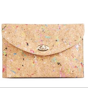 Just fab Leisure Cork Envelope Clutch