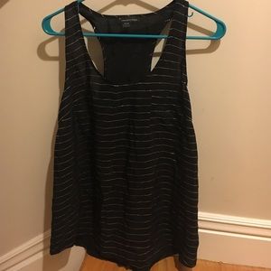 Black and silver tank - with pocket