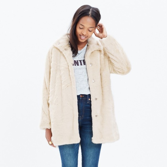 Madewell Stagedoor Faux-Fur Coat