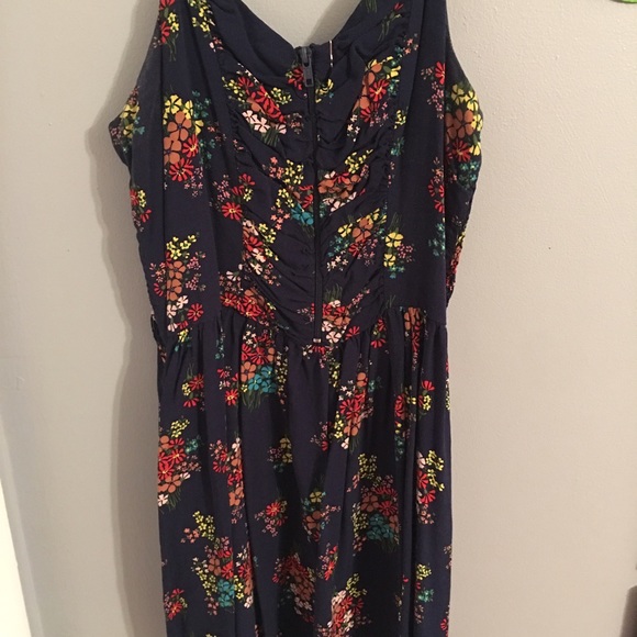 Navy floral dress