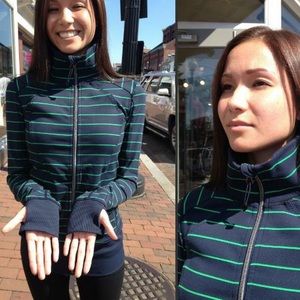 Nice asana jacket deauville stripe lululemon