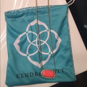 Coral and gold Kendra Scott necklace