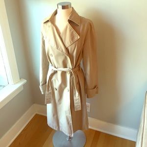 Khaki Twill Trench Coat
