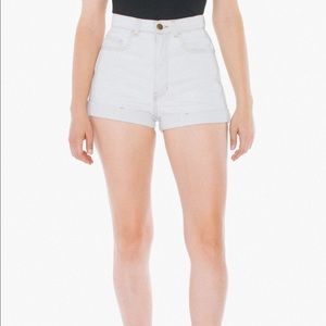 American Apparel High Waist Jean Cuff Shorts