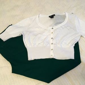 Mango Eyelet Crop Top