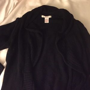 Black knit cardigan
