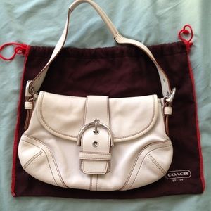 Cream Coach mini bag
