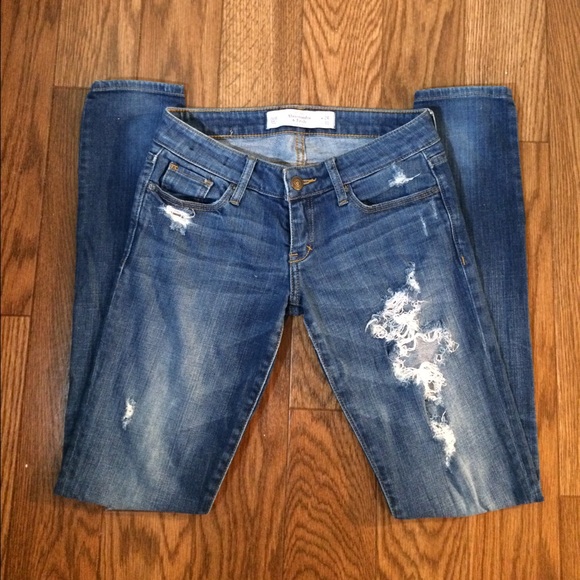 Abercrombie & Fitch denim skinny ripped jeans