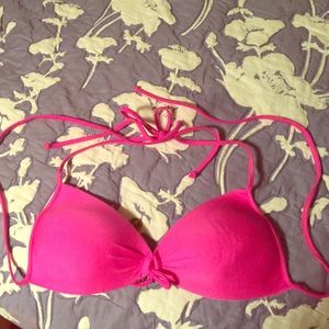 Bright pink bikini top!