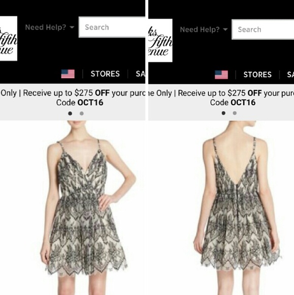 Alice + Olivia Lace Overlay Dress - Picture 1 of 4