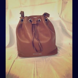 Michael Kors tan Drawstring Drop bag