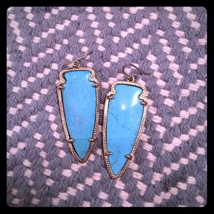 Kendra Scott Turquoise Arrowhead Skylar Earrings