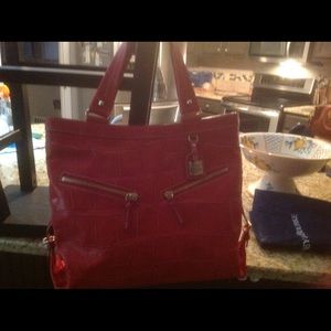 Dooney & Bourke - red all leather purse.