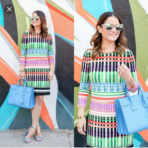 SOLD Eliza J striped shift dress size 2P - Picture 1 of 4