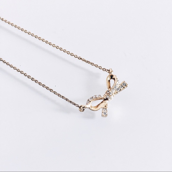 Kate Spade Gold Bow Necklace w Dust Bag