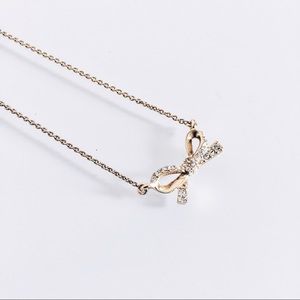 Kate Spade Gold Bow Necklace w Dust Bag