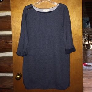 LOFT Gray Tunic Dress - Med - EUC