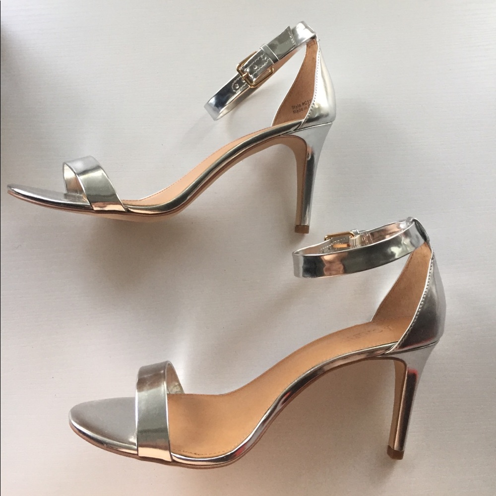 Never Worn! Metallic High Heeled Sandals