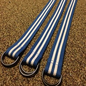 3 pc bundle blue AE canvas belts
