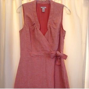 J crew tailored linen patrice dress