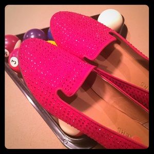 Bakers Red Sparkling studded Lofters