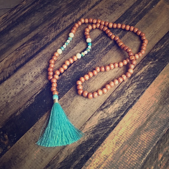 Turquoise Tassel Necklace
