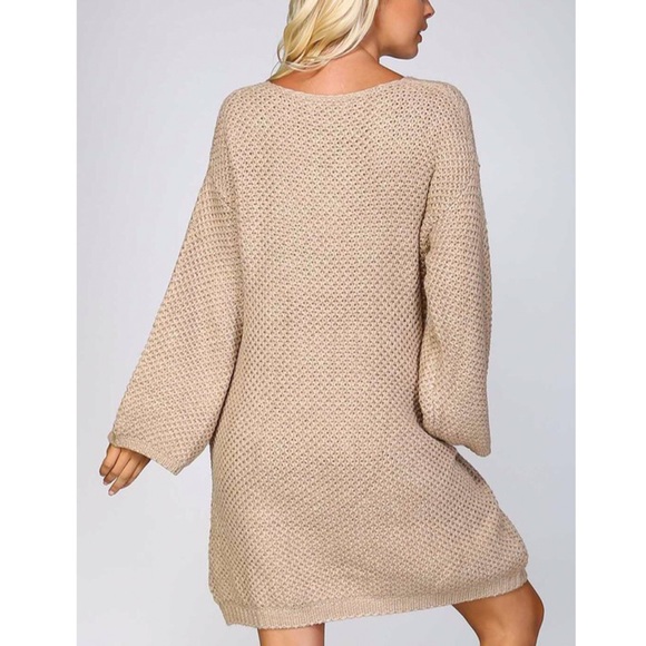 💥LAST 1💥Chunky Knit Crochet Sweater Dress - Picture 2 of 3