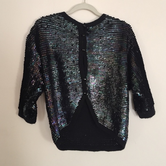 Vintage Iridescent Sequin Cardigan