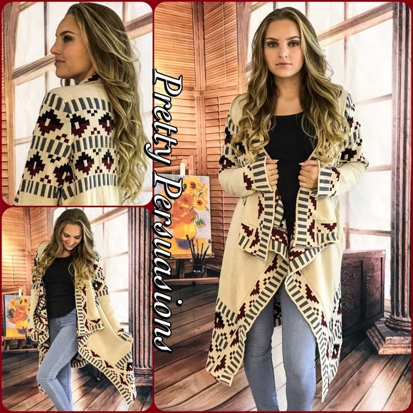 LAST ONE‼️Cascading Open Front Tribal Cardigan - Picture 4 of 4