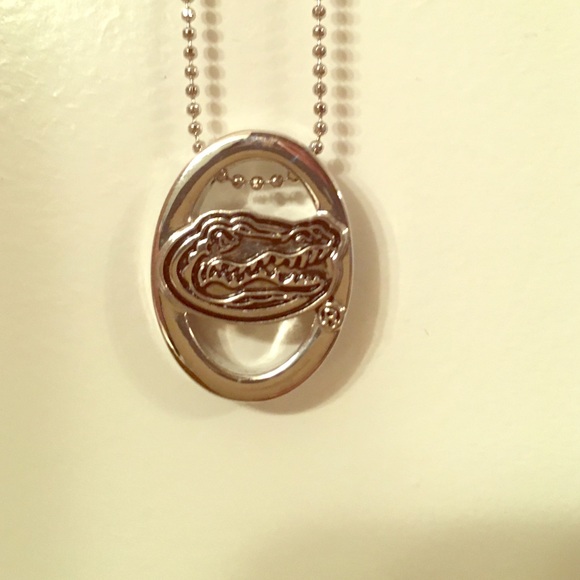 Silver Gator Head Necklace