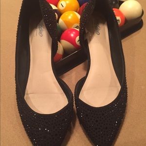 Mission Black Studded Flats