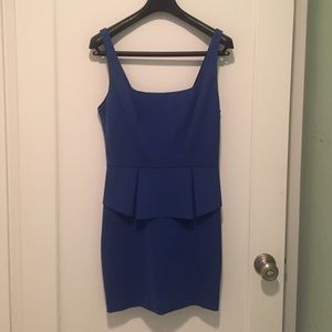 Cobalt blue Robert Rodriguez peplum dress