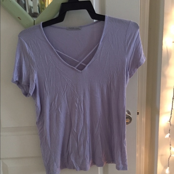Charlotte Russe Tops - Charlotte Russe top with cris cross neckline