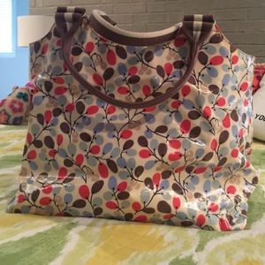 BODEN laminated cotton tote w/ soft canvas handles