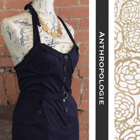 {NWOT} Anthropologie | Cute Blue Romper - Picture 1 of 3