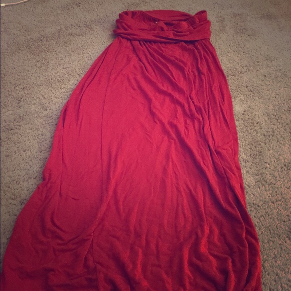 Orange Maxi skirt