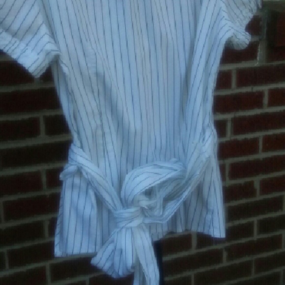 Stripe Wrap Blouse - Picture 3 of 4