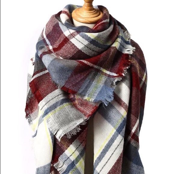 Plaid Blanket Scarf