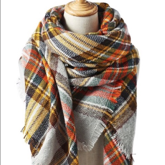 Plaid Blanket Scarf