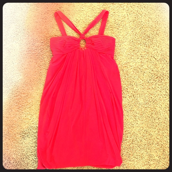 BCBG red cutout halter dress - Picture 1 of 3