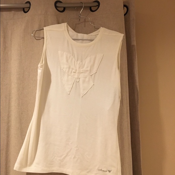 Girls Armani junior ivory shirt - Picture 1 of 3
