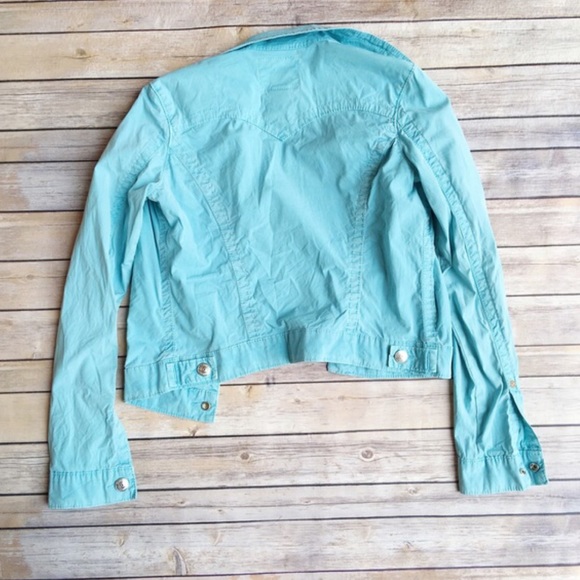 π« NFS π« True Religion RARE Baby Blue Jean Jacket - Picture 3 of 3