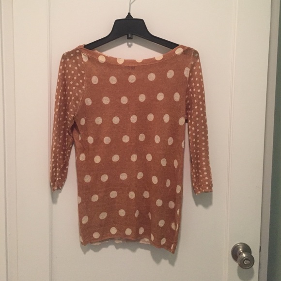 J. Crew polka dot linen sweater.