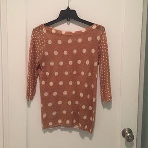 J. Crew polka dot linen sweater.