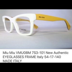 Authentic BNIB MiuMiu eyeglasses